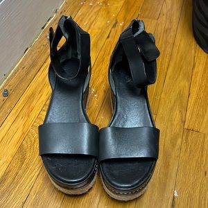 Franco Sarto woven espadrille platforms